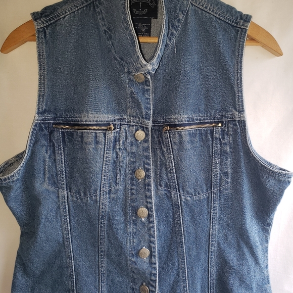 Women’s denim vest jean Solutions M medium - Picture 5 of 8